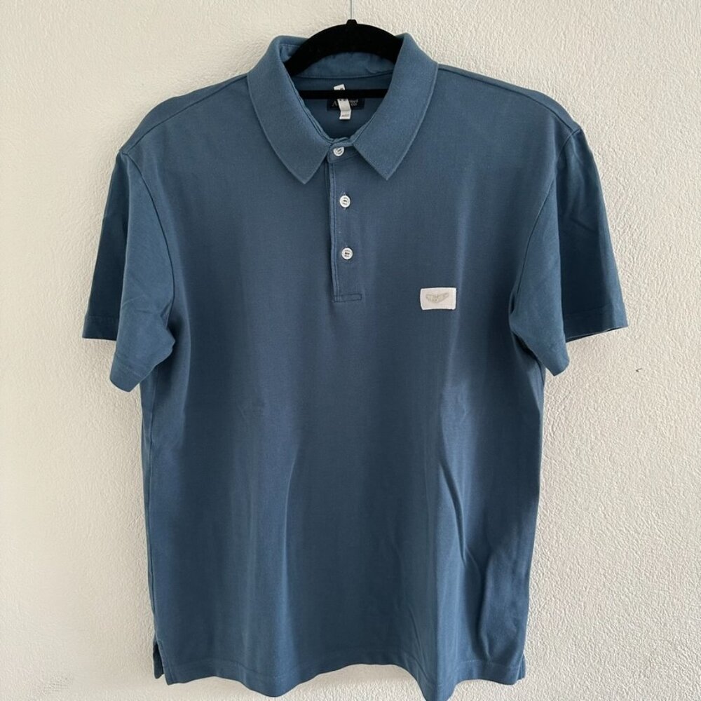 Armani Exchange Kids Teen Blue Short Sleeve Polo Shirt Size XL